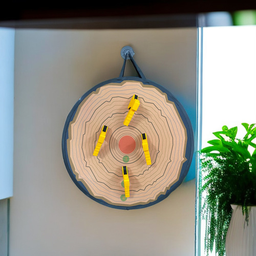 Cross-border Amazon children's scoring flying dart throwing sticky ball cartoon large target outdoor foldable iron ring target