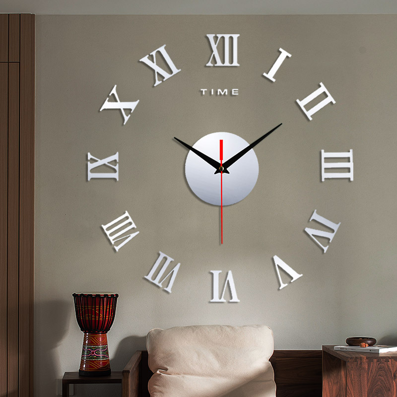 Cruz-frontera creativo acrílico Reloj de pared DIY personalizado moda 3D etiqueta de la pared Reloj de pared hogar caliente mudo reloj decorativo