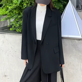 2026秋高个子大码百搭西服外套女高级感胖MM正肩小众设计休闲西装