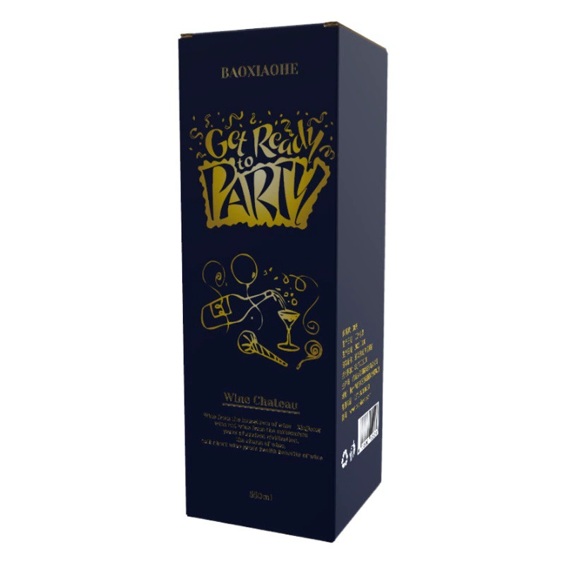 Упаковка цветная коробка винных напитков упаковочный материал белый красный фрукт вино позолота выпуклая специальная бумага серебряная карта маленькая партия жесткая коробка печати