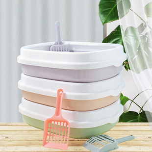 Large Cat Litter Box Semi-closed Cat Toilet Removable Cat Litter Box with Litter Shovel and High Anti-splash Cat Litter Box