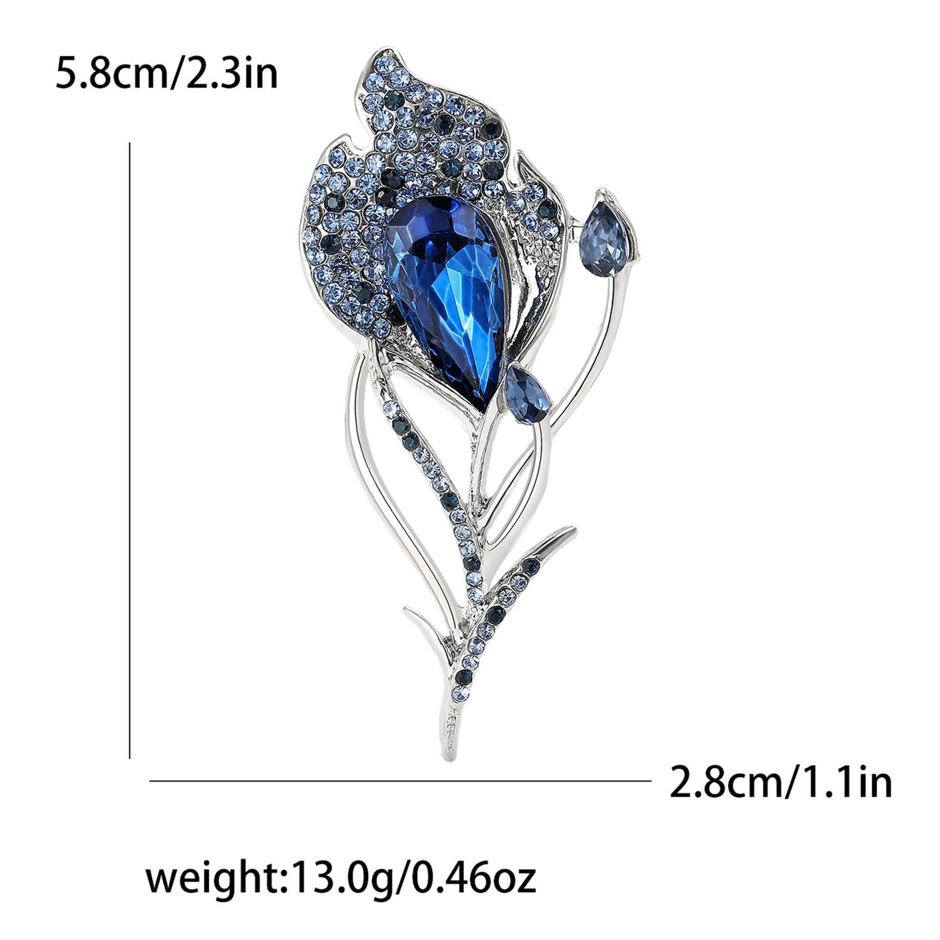 Damenbrosche Vintage Perlen Kristall Schmetterling Blume Pin_voghion.com