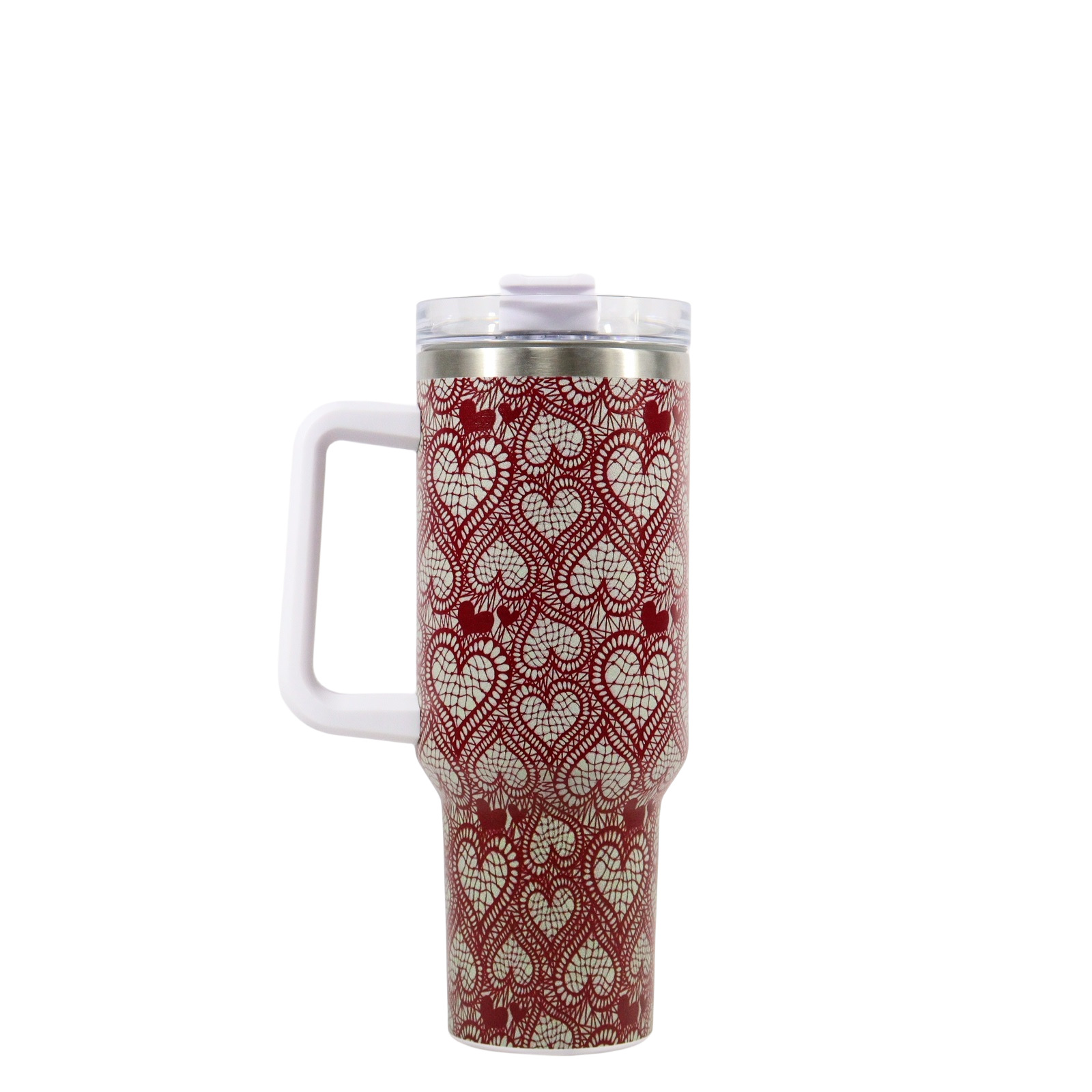 Pastoral Double Heart Flower Stainless Steel Water Bottles 1 Piece display picture 10