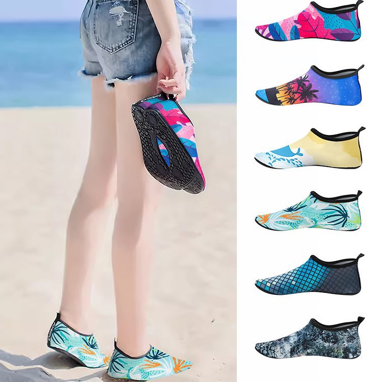 Beach shoes women and men adult snorkeling shoes and socks non-slip soft bottom swimming quick-drying sand-proof diving yoga shoes wading