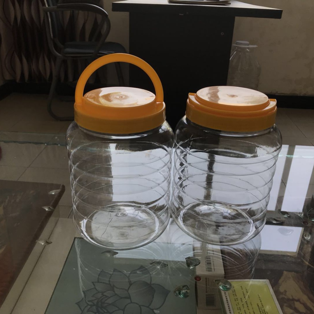 2.5LPET食品级塑料罐2500ML 广口塑料瓶蜂蜜罐辣椒罐5斤装干货灌