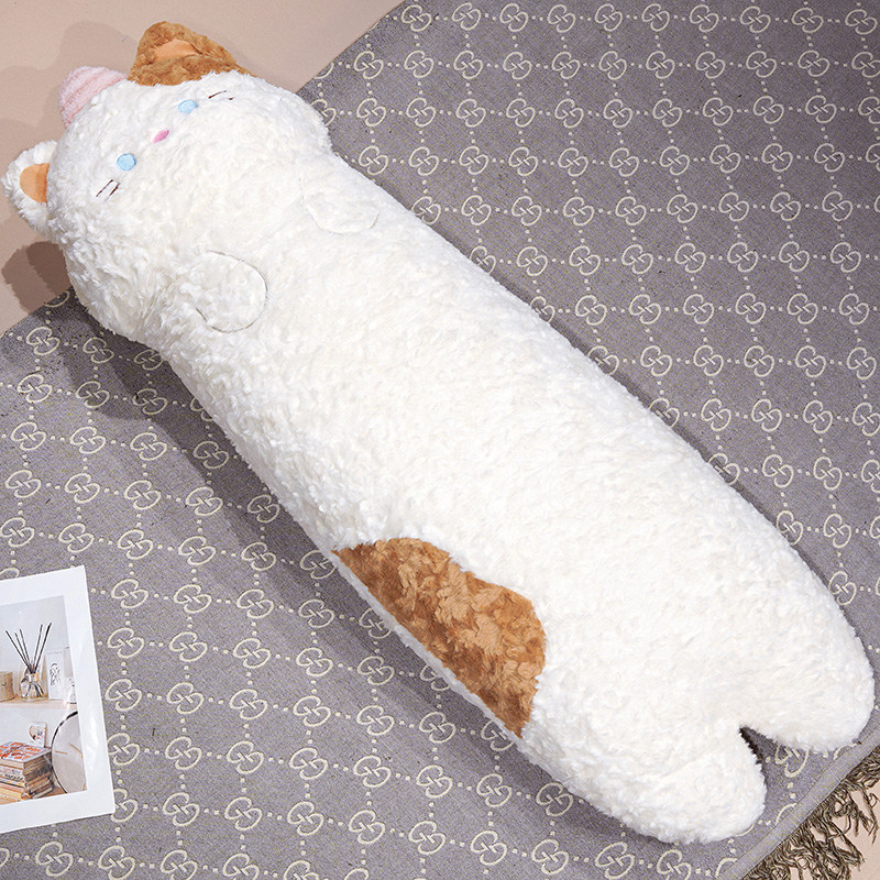 Caricatura de dibujos animados de mariscos de agua cepillo de conejo almohada larga cerdo cerdo gato almohada de cama juguete de peluche almohada de pierna lateral