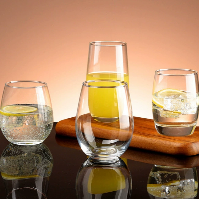 Сгущение домашнего стакана для воды Стеклянный стакан для молока Стакан для напитков Стакан для напитков с высокой термостойкостью прозрачного стекла большой стакан для живота