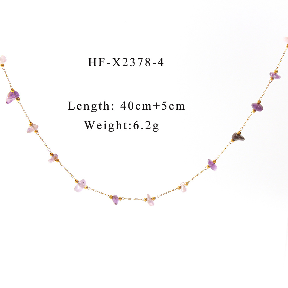 INS estilo caliente europeo y americano estilo bohemio collar de piedra natural pulsera conjunto de joyería de todo fósforo de verano para mujer 18K