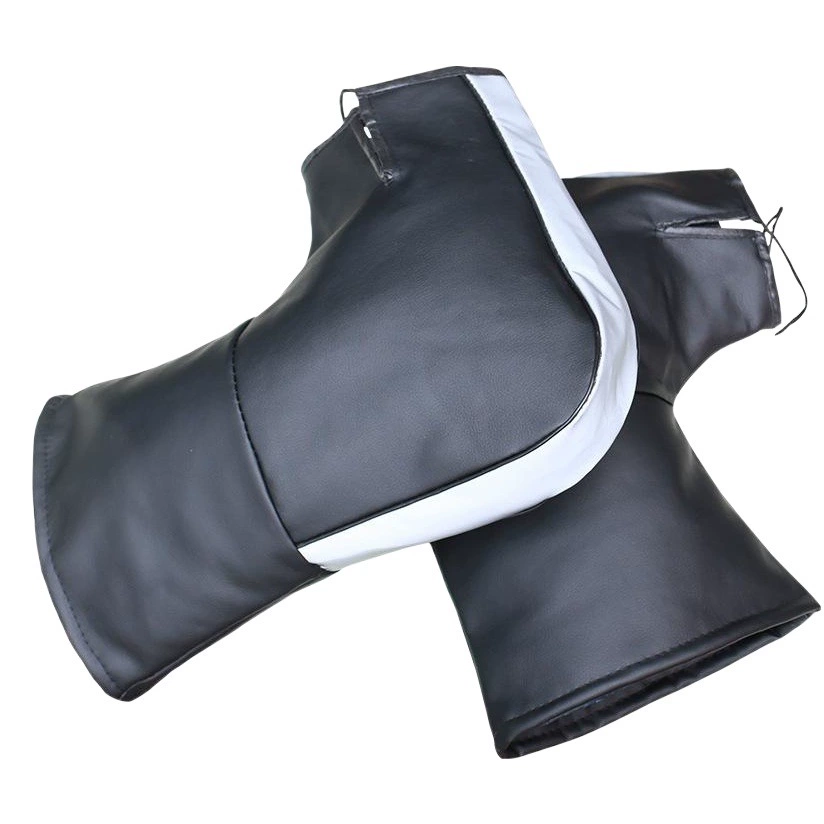 Зимние теплые плюшевые утолщенные кожаные водонепроницаемые ручки для мотоциклетного руля, скутера 125, с изогнутой перекладиной, теплые ручки