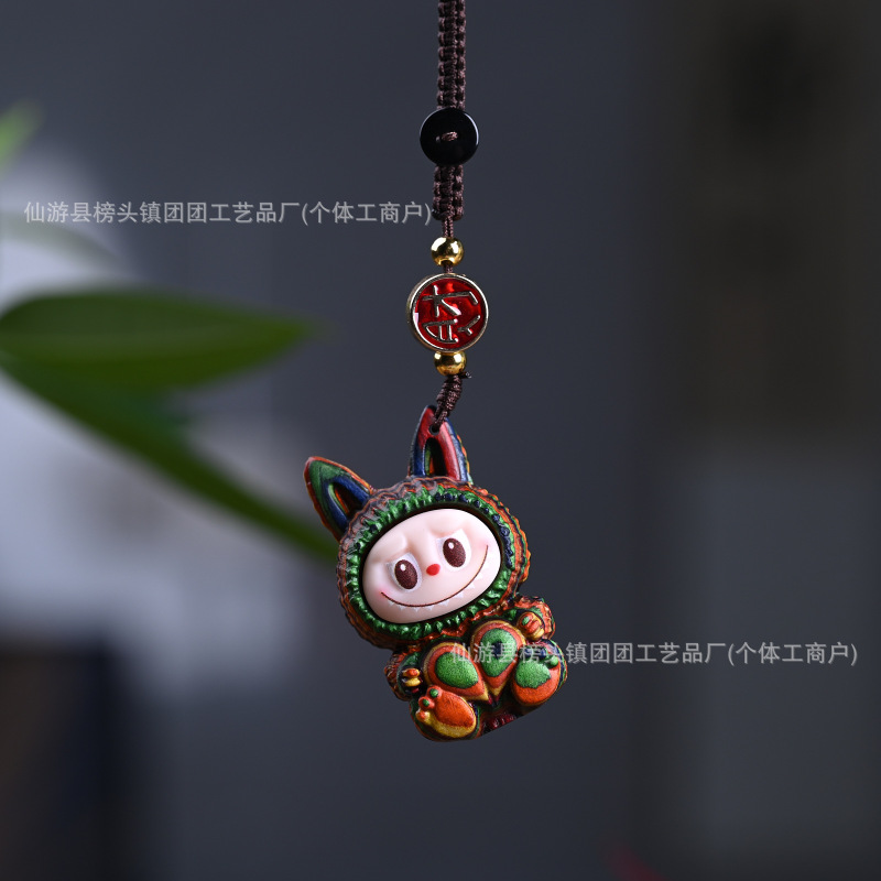 ゴールデンサンダルウッドカボチャラブブ文遊びブレスレットブレスレットファッションジュエリーアクセサリーホームオフィスデスクかわいい小さな装飾品|undefined