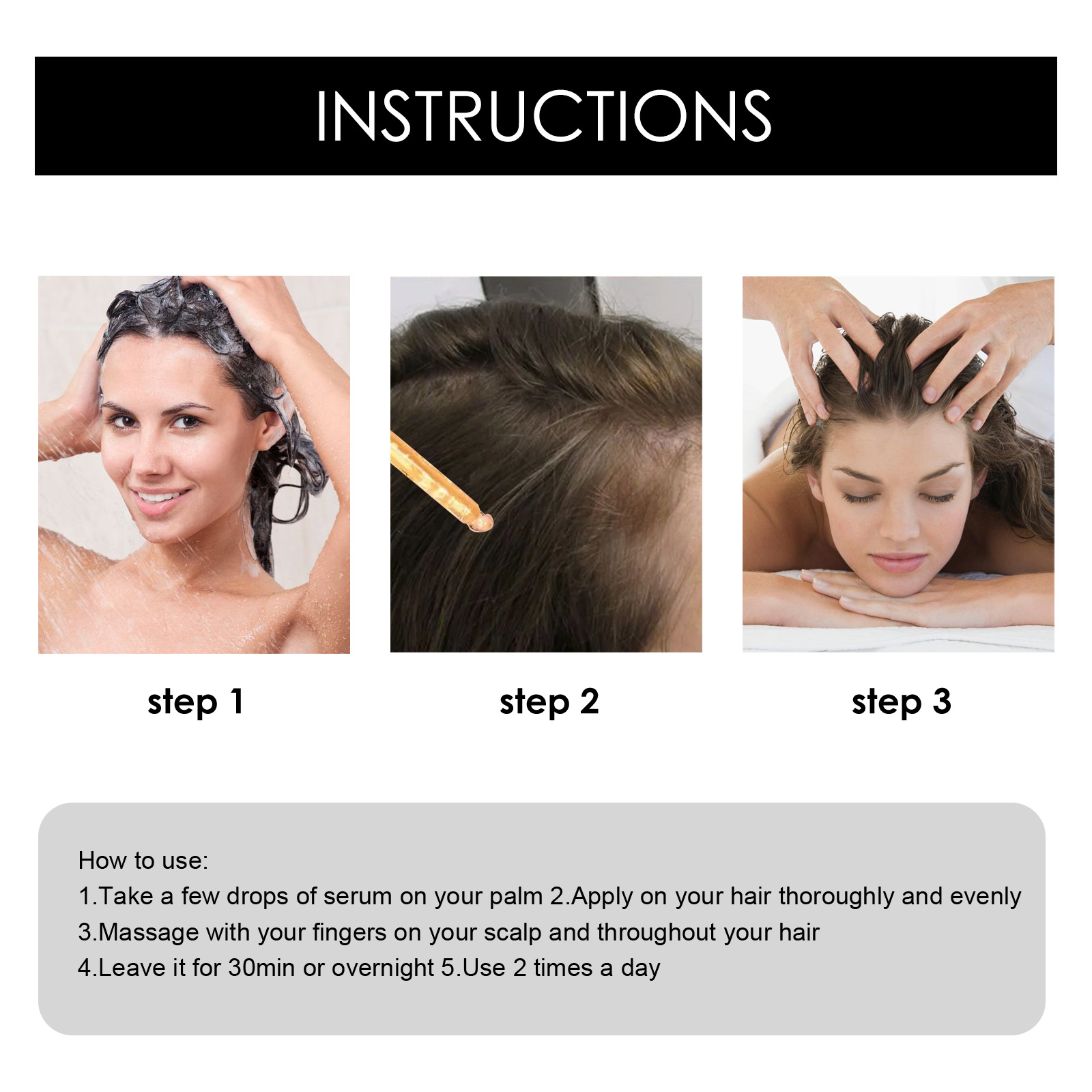 Essence d'eau fermentée de riz Jayswing, huile essentielle légèrement hydratante réparatrice pour cheveux secs et endommagés_voghion.com