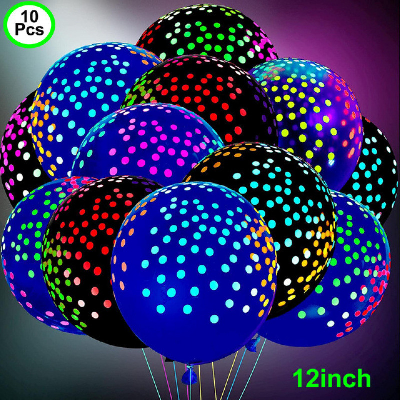 Feliz cumpleaños Neon Glow Balloons Glow in Blacklight Fluores