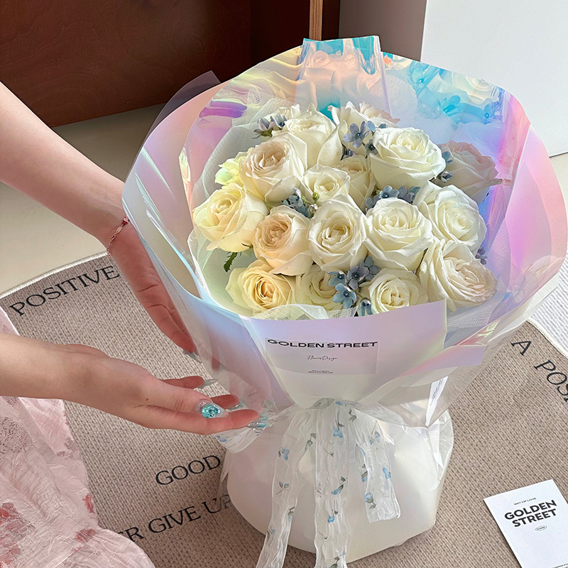 Qixi día de San Valentín fresco como su material de embalaje de flores cintas de seda hecha a mano DIY florista materiales de flores