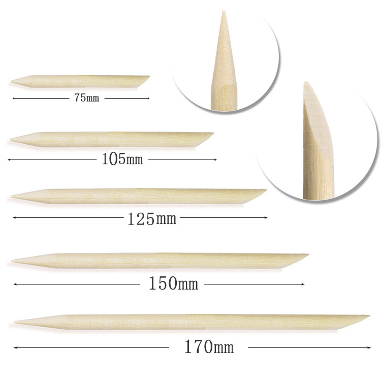Orange stick wooden stick nail pick Nail stick sticker push-flat stick cleaning stick 10.5cm
