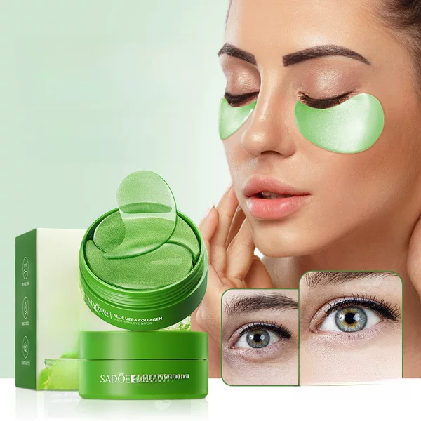Sadoer Aloe Vera Collagen Soothing Eye Mask Hydrating and Moisturizing Dry Eye Eye Mask Foreign Trade Wholesale
