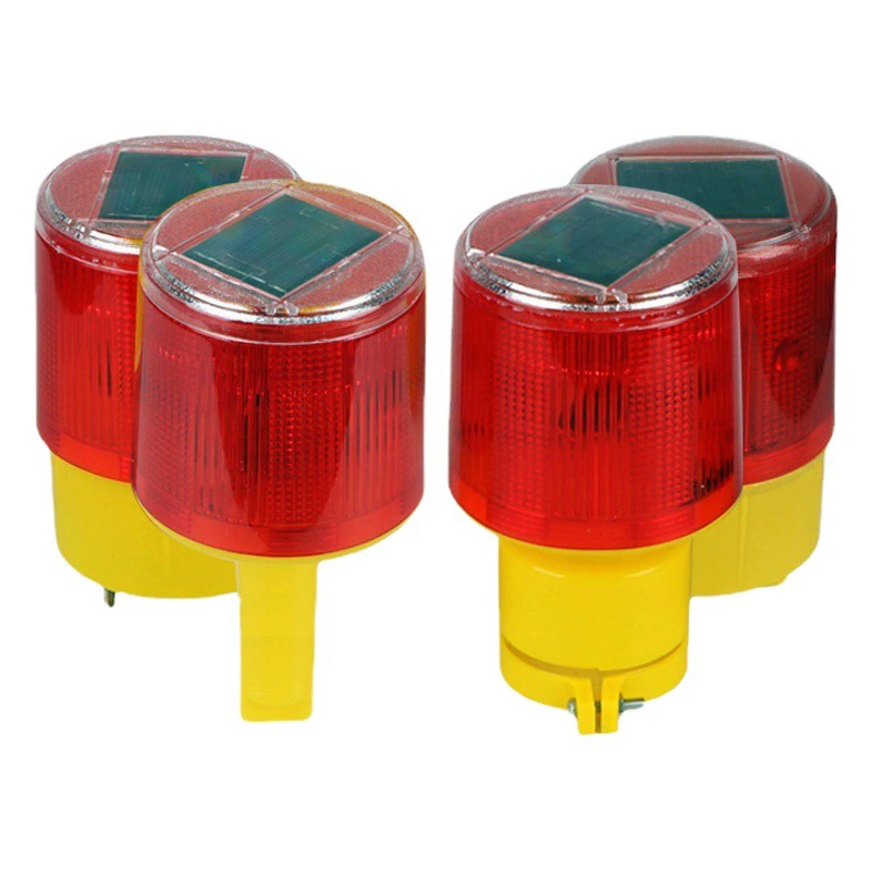 Солнечный сигнальный фонарь LED, красный стробоскоп, для дорожных конусов, ограждений, барьеров, башенных кранов, строительства, сверхъяркий, мигающий