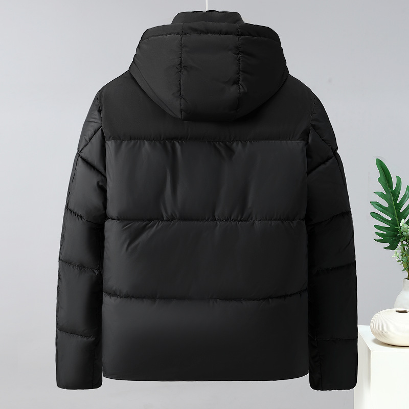 Men's Clothing outdoor Silk cotton cotton jacket winter men's short stand collar outdoor color matching cotton jacket sports jacket batch_voghion.com