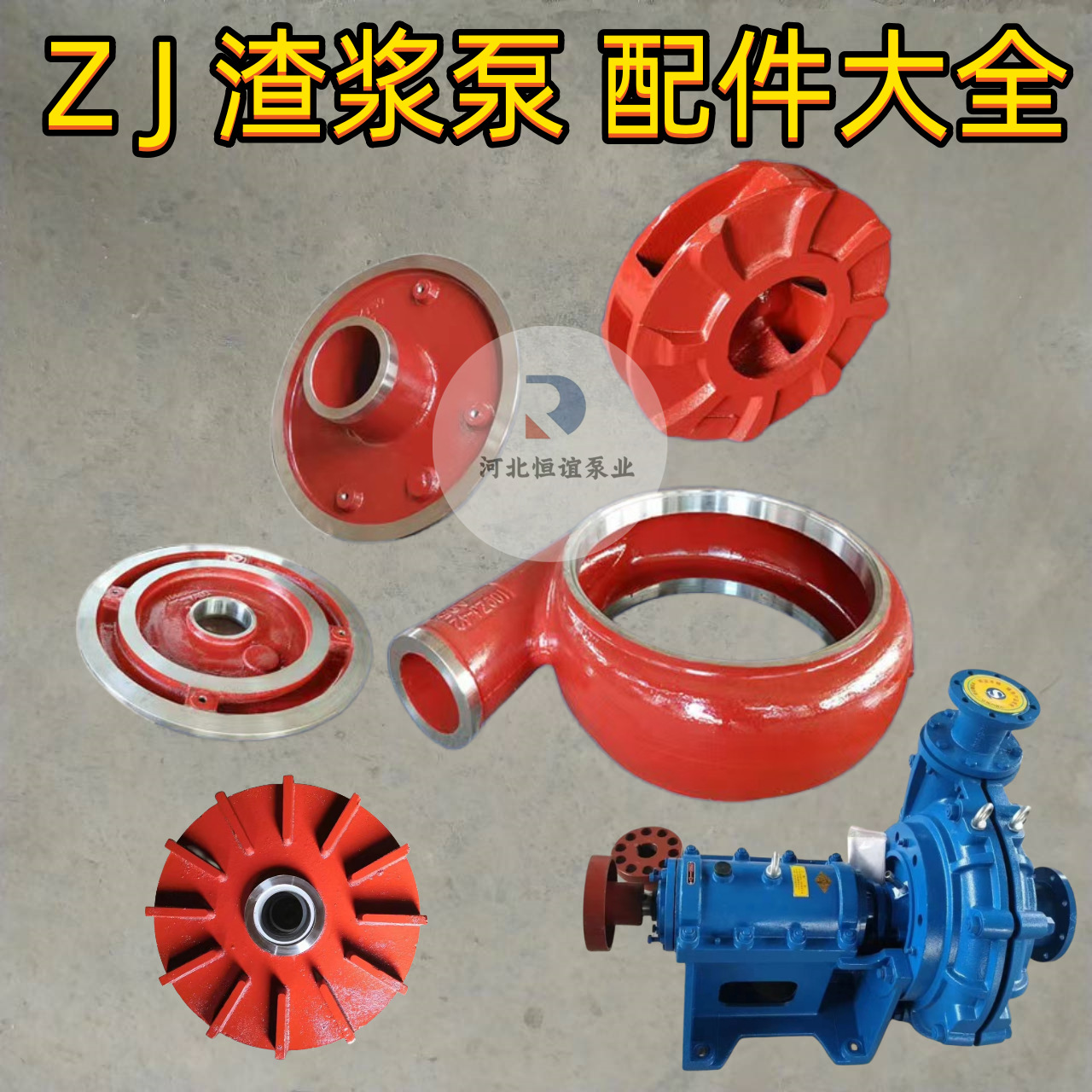 100ZJ-42叶轮蜗壳护套轴套护板泵轴配件轴承100ZJ-50减压盖副叶轮