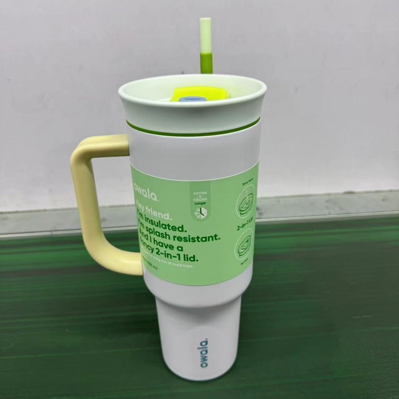 跨境owala水杯304不锈钢双层保温杯旅行汽车载杯40oz真空提手吸管|undefined