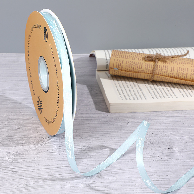 1cm100 tamaño sólo para usted Inglés cinta de poliéster flores regalo DIY decoración de la torta del regalo cinta de color