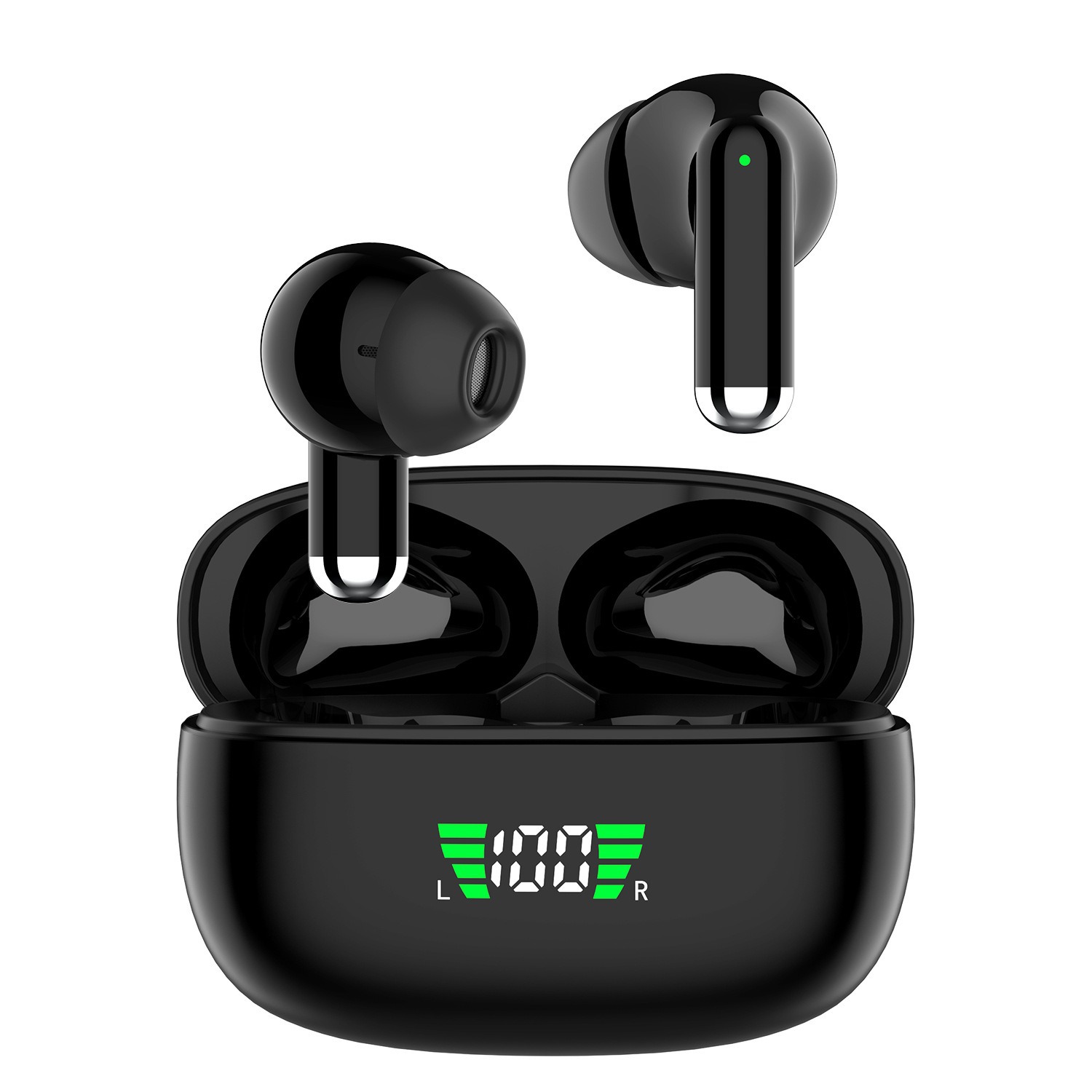 Nueva pantalla digital incorporada transfronteriza, reducción de ruido, duración de la batería de larga duración, auriculares inalámbricos simples y elegantes, auriculares Bluetooth