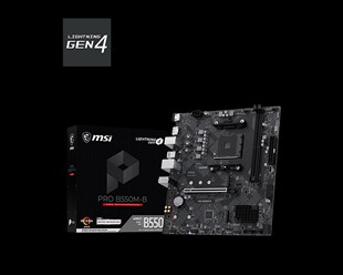 ΢��MSI PRO B550M-B DDR4 ��X���� ֧��AMD3000/4000/5000ϵCPU