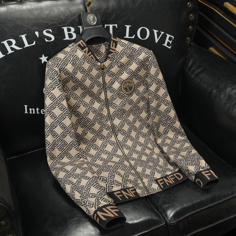 European Station 2024 Autumn and Winter New Men's Baseball Collar Jacket Coat plus size Printed Embroidered High Luxury Casual Coat European Station 2024 Autumn and Winter New Men's Baseball Collar Jacket Coat plus size Printed Embroidered High Luxury Casual Coat