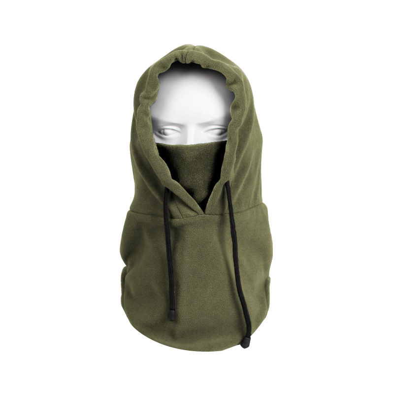 Gorro de invierno a prueba de viento, cálido, multifuncional, capucha de ciclismo engrosada, protección facial de forro polar a prueba de frío, máscara de esquí para bloquear el viento