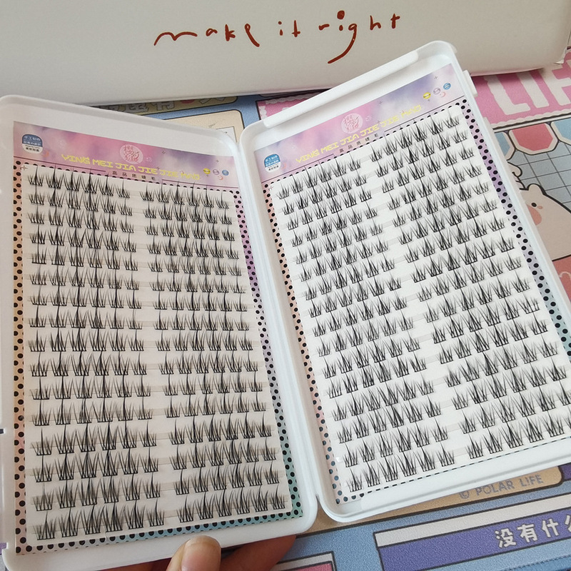 Large-Capacity Eyelash Book, Natural Simulation Lazy Sunflower Trilogy, Segmented Single-Cluster Self-Grafting False Eyelashes