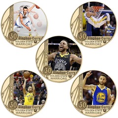 NBA star Curry commemorative coin gold coin gold-plated die-cast badge collection medal commemorative coin gift