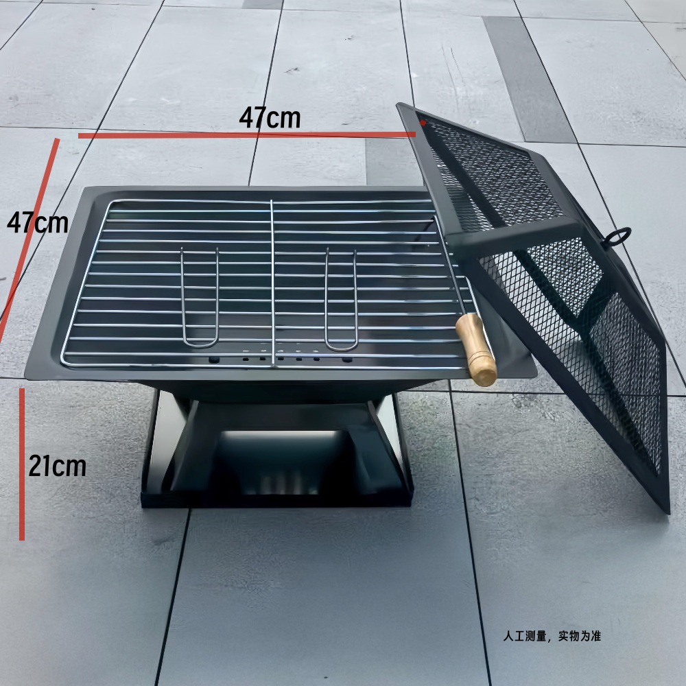 Baños de calefacción al aire libre transfronterizos brasero barbacoa cuadrada estufa de doble uso camping al aire libre parrilla barbacoa comercio exterior parrilla