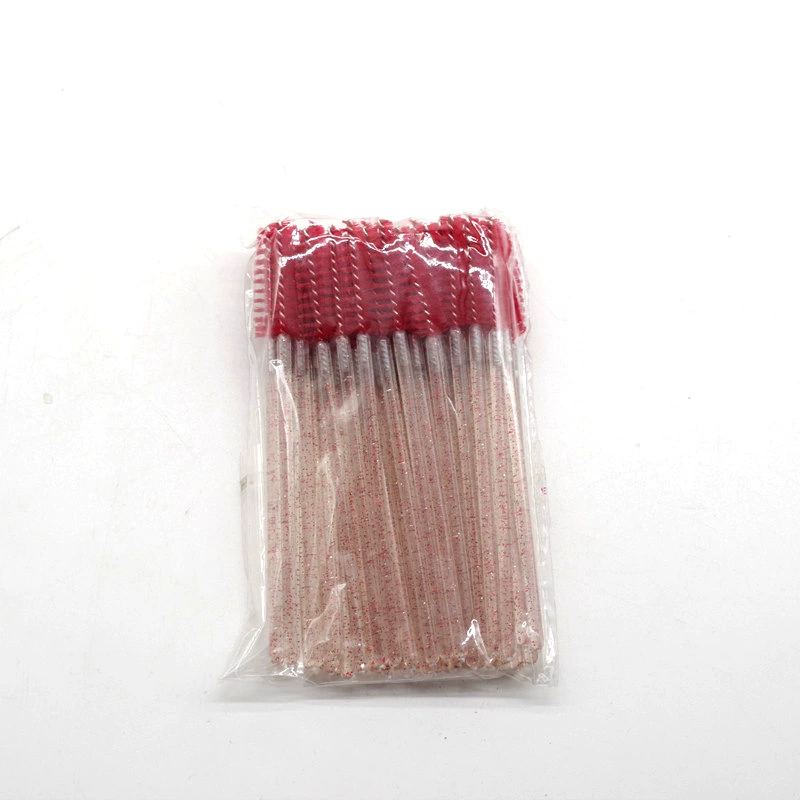 Handheld Rhinestone Eyelash Brush, Crystal Pole Handle, Disposable Mascara Wand — 1 Pack
