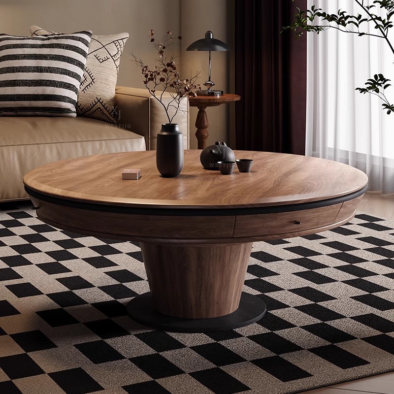 Mesa de huevo totalmente automática, mesa de comedor, mesa de centro elevadora de alta gama para el hogar, combinación de mesa de ajedrez y cartas de Texas Hold'em de madera maciza de estilo antiguo