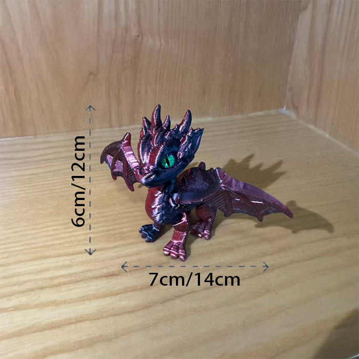 3D打印玩具恶魔翅膀飞龙关节可活动摆摊小玩具宠物摆件工艺礼品|undefined