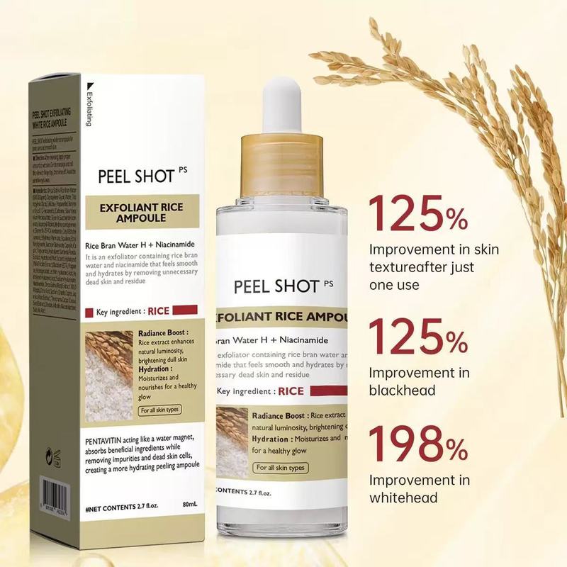 跨境出口PEEL Shot exfoliant rice ampoule大米去角质面部精华液|undefined