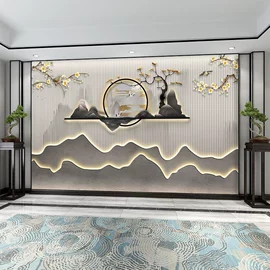 墙纸、壁纸;墙布;壁画