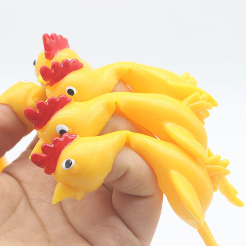 Cross-border creative launch chicken fun pranks fire chicken stress relief new unique finger slingshot street stall toys wholesale 