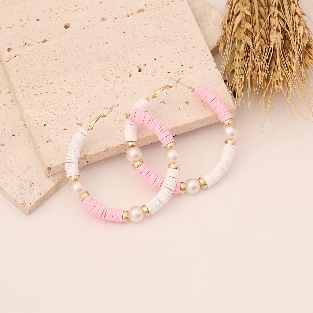 Bohemian Polymer Clay Personality Pearl Earrings