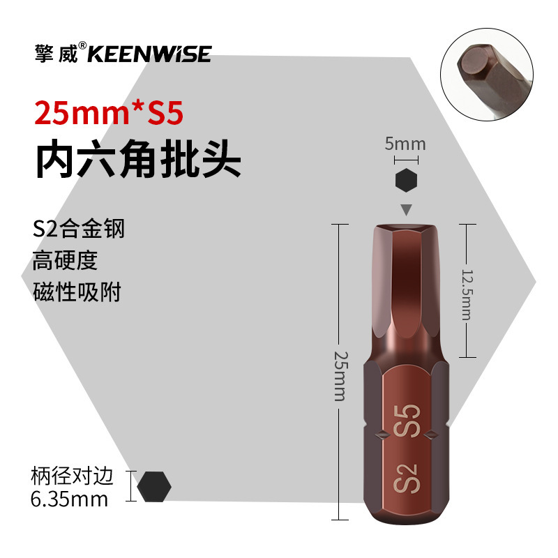 十字短批头套装超短内六角披头一字梅花带孔三角五星U型四方25mm|undefined