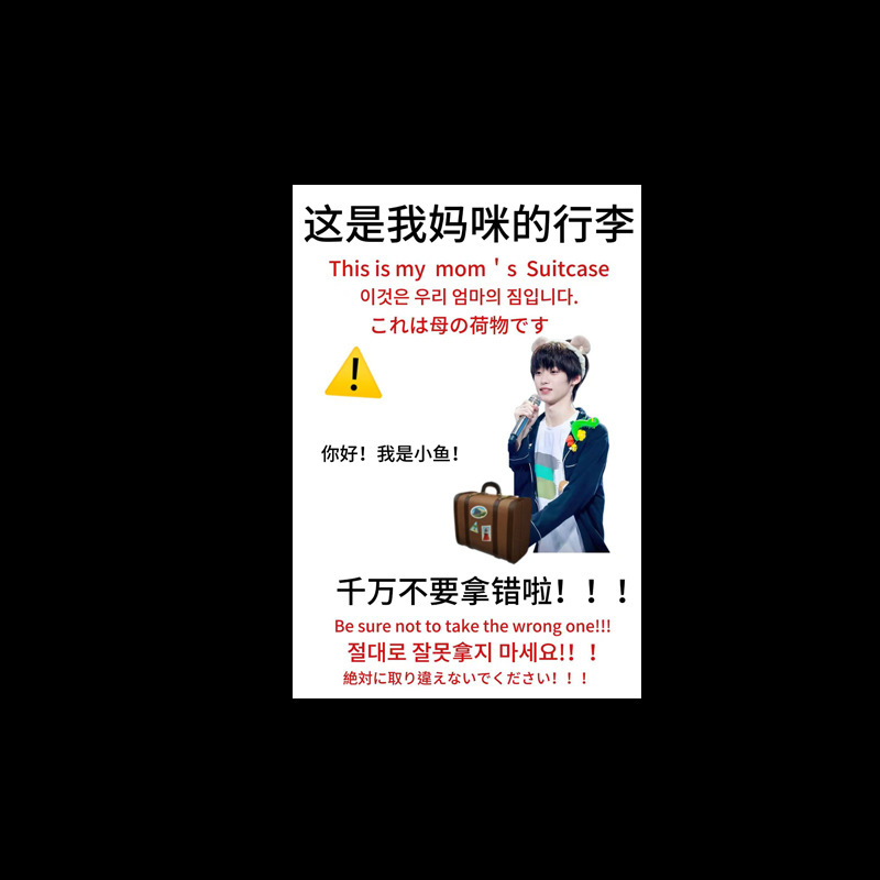 逆爱田栩宁梓渝行李牌书包挂件挂饰登机牌防丢明星演唱会应援周边|undefined
