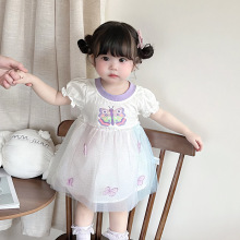 2025小童宝宝韩系裙子女童夏款新款连衣裙3680蝴蝶网纱公主裙礼服