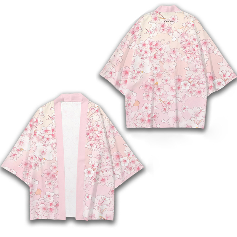 2026 Unisex Kimono Cardigan Japanese Cherry Blossom Haori Jacket Harajuku Style Asian Fashion Traditional Clothing Cardigan 2026 Unisex Kimono Cardigan Japanese Cherry Blossom Haori Jacket Harajuku Style Asian Fashion Traditional Clothing Cardigan