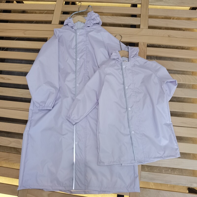 enbihouse New School Printing logo Group Corporate Culture Adult Macaron Parent-Child Schoolbag Raincoat