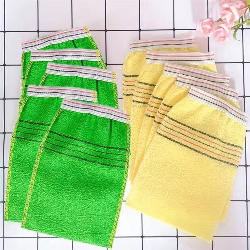 Old-fashioned double-sided thin bath towel