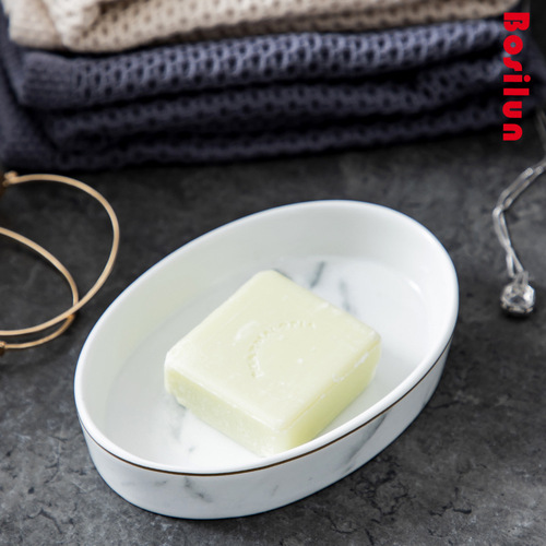 Toilet ceramic four-piece set toothbrush holder bathroom set ceramic home goods hotel toothbrush holder set