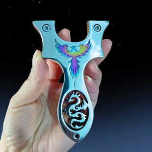(Cross-border trading), slingshot stainless steel with flat rubber bands, (Physicals), mirror effect