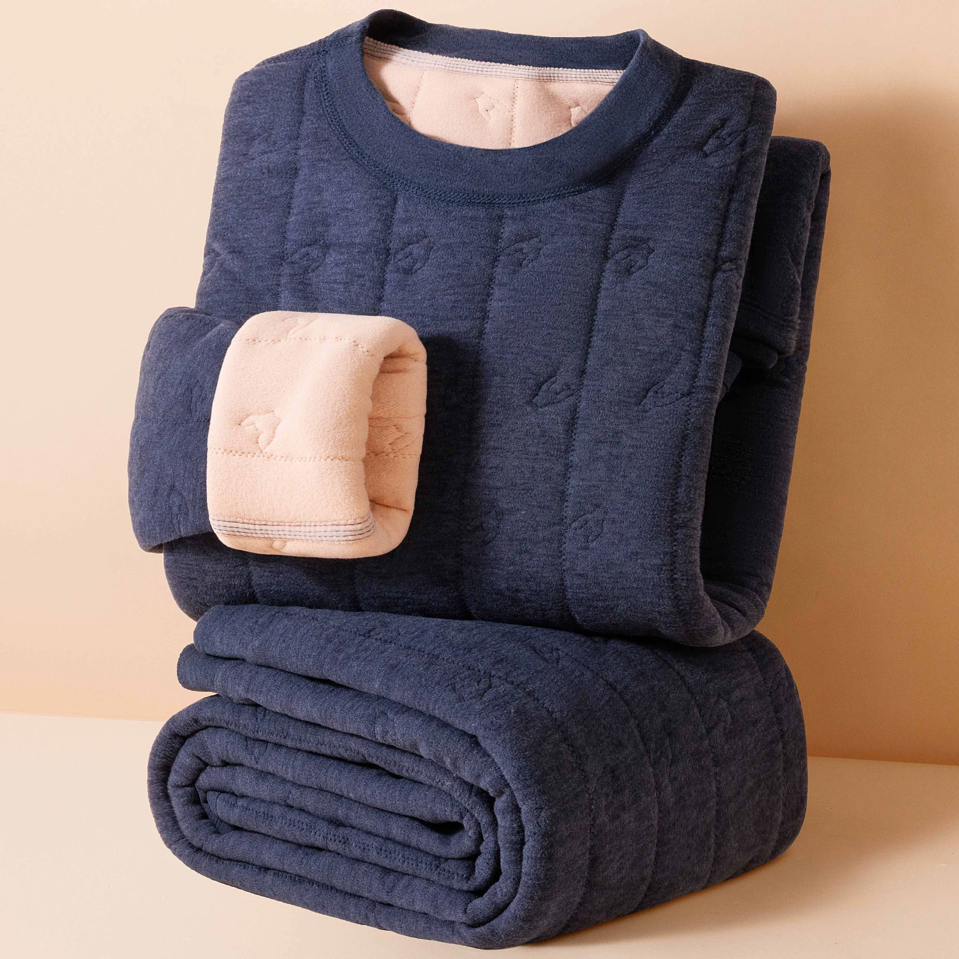 Парный домашний костюм теплый набор из пяти слоев хлопка