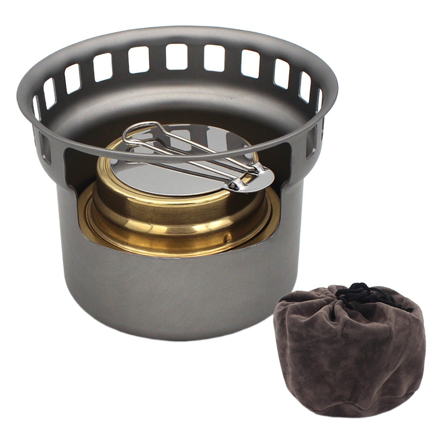 Outdoor Camping Alcohol Stove Solid Alcohol Block Vaporization Liquid Alcohol Stove Mini Windproof Alcohol Stove