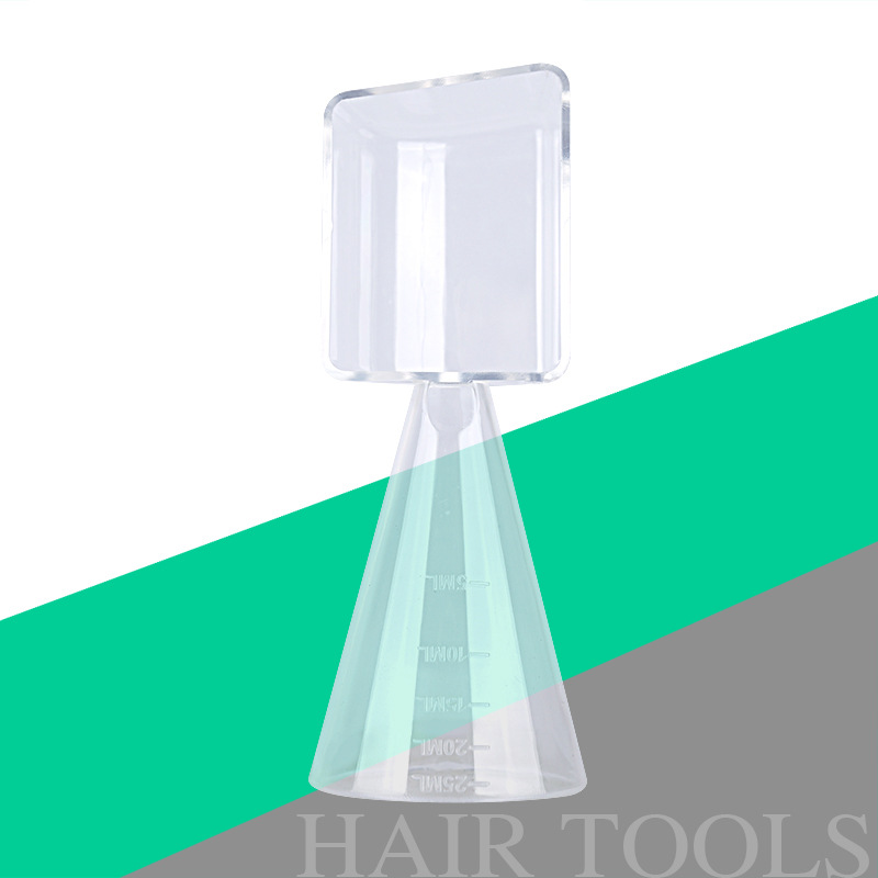 Cuchara medidora escala taza de medición cuchara de doble cabeza taza de doble propósito PP suministros experimentales peluquería belleza Marea en polvo plástico transparente belleza