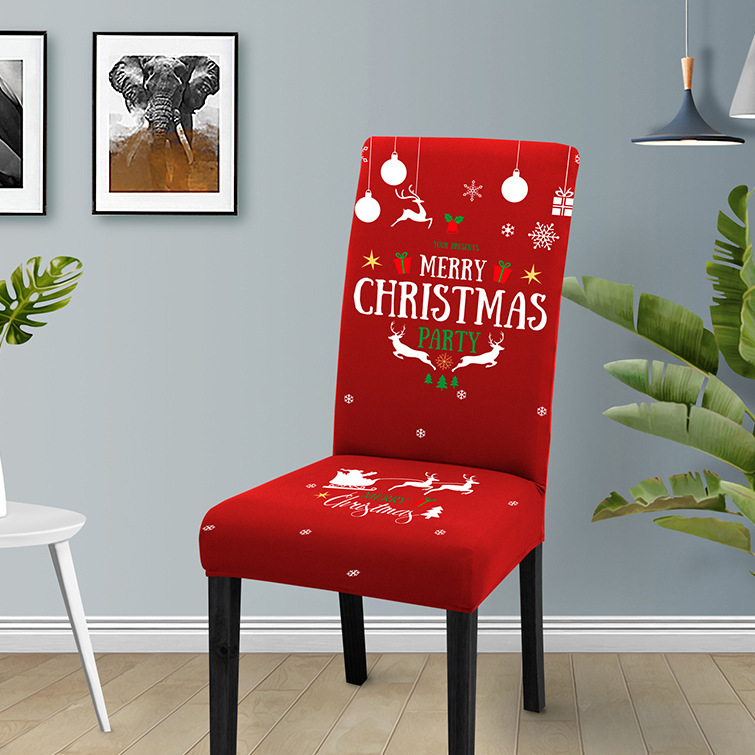 2024 transfronterizos nuevas cubiertas de sillas de Navidad Europa y América cubierta de sillas de comedor de decoración de Navidad cubierta de sillas de alta elasticidad